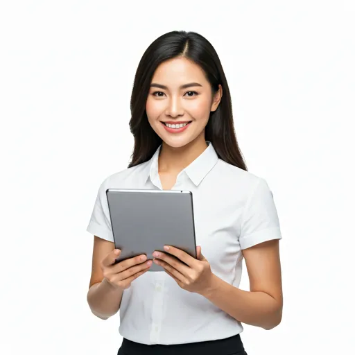 Woman with tablet